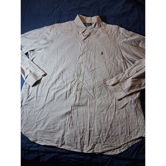 Polo Ralph Lauren Other - Y2K Polo Ralph Lauren Classic Fit Button Down Shirt Men XL Olive Check Cotton